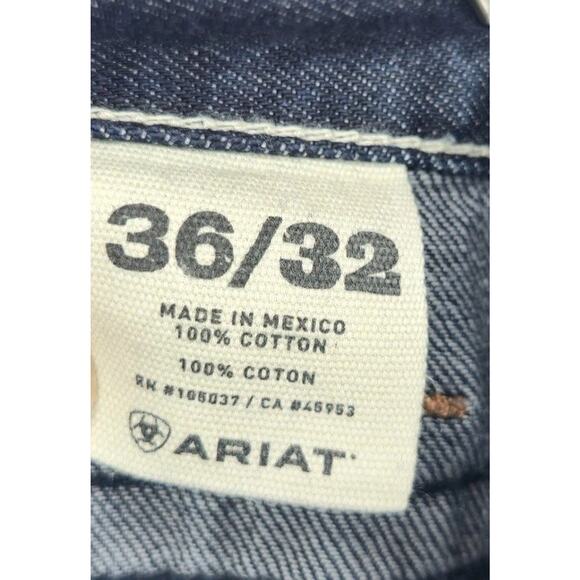 Ariat M5 Slim Straight Leg Work Denim Jeans Pants Mens Size 36x32 Rodeo Western - Picture 4 of 5